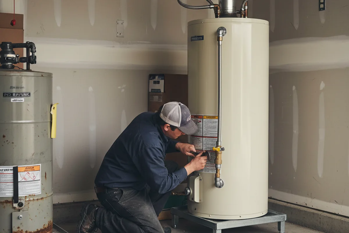 Water heater and shutoff valve replacement in Wycombe